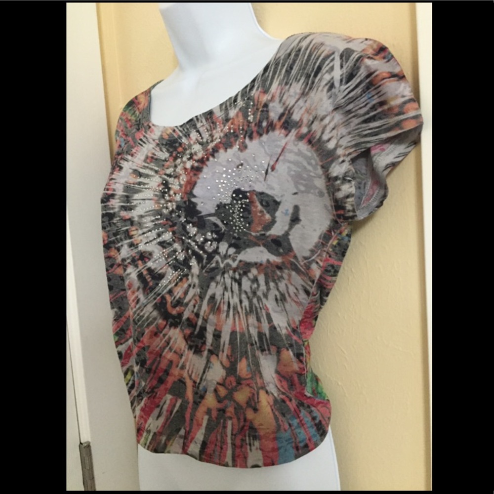 Fair Oaks Tie-Dye and Rhinestone Top